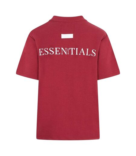 T-shirt Motif/style Logo Essentials Femme Bordeaux Blank Essentials