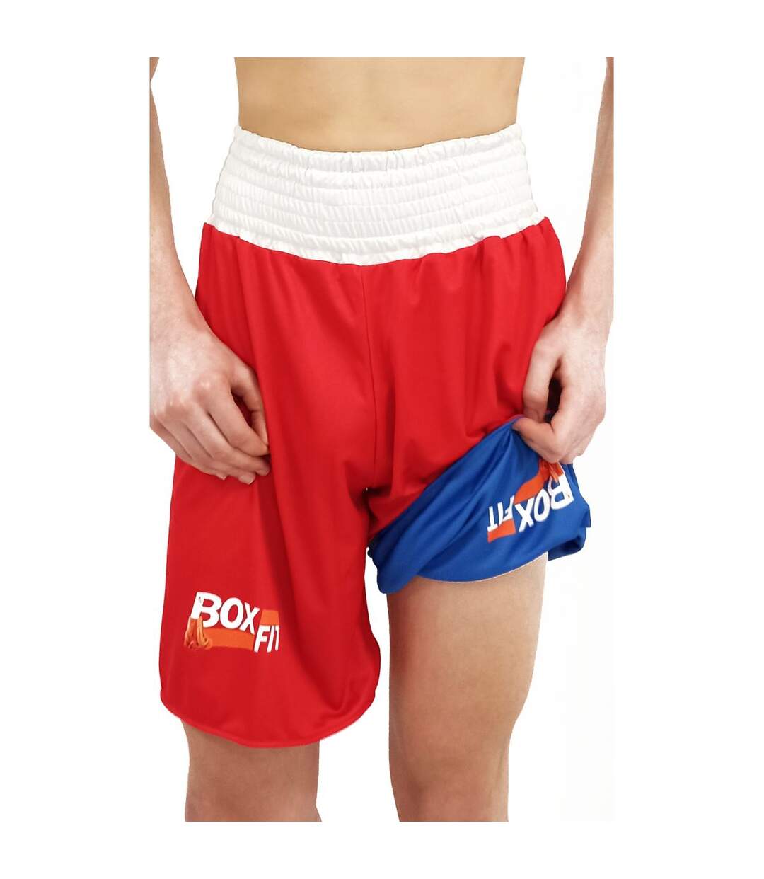Short De Boxe Et Débardeur Homme Bleu BoxFit-4