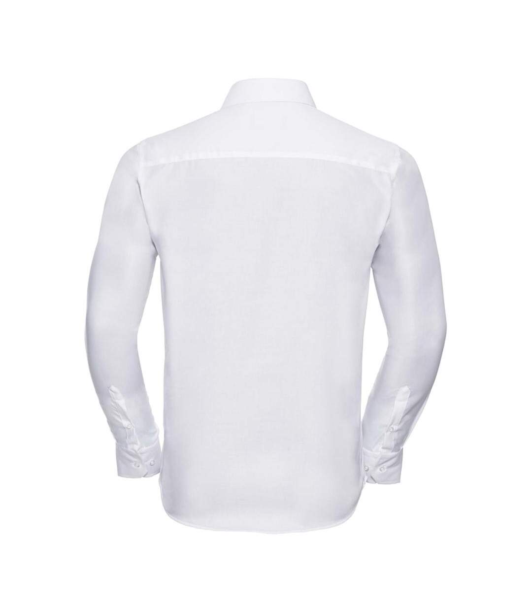 Chemise À Manches Longues Sans Repassage Homme Blanc Russell-2