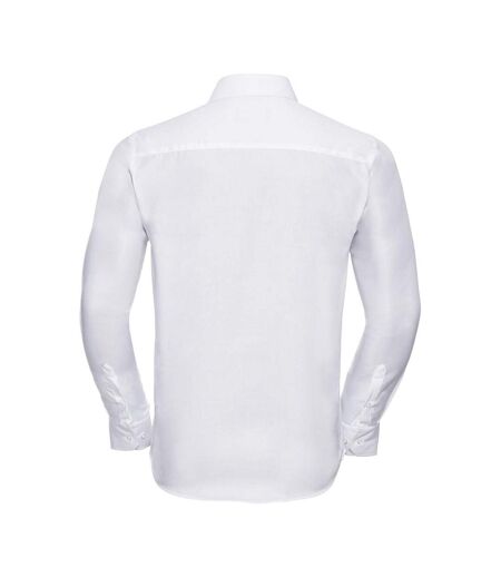 Chemise À Manches Longues Sans Repassage Homme Blanc Russell