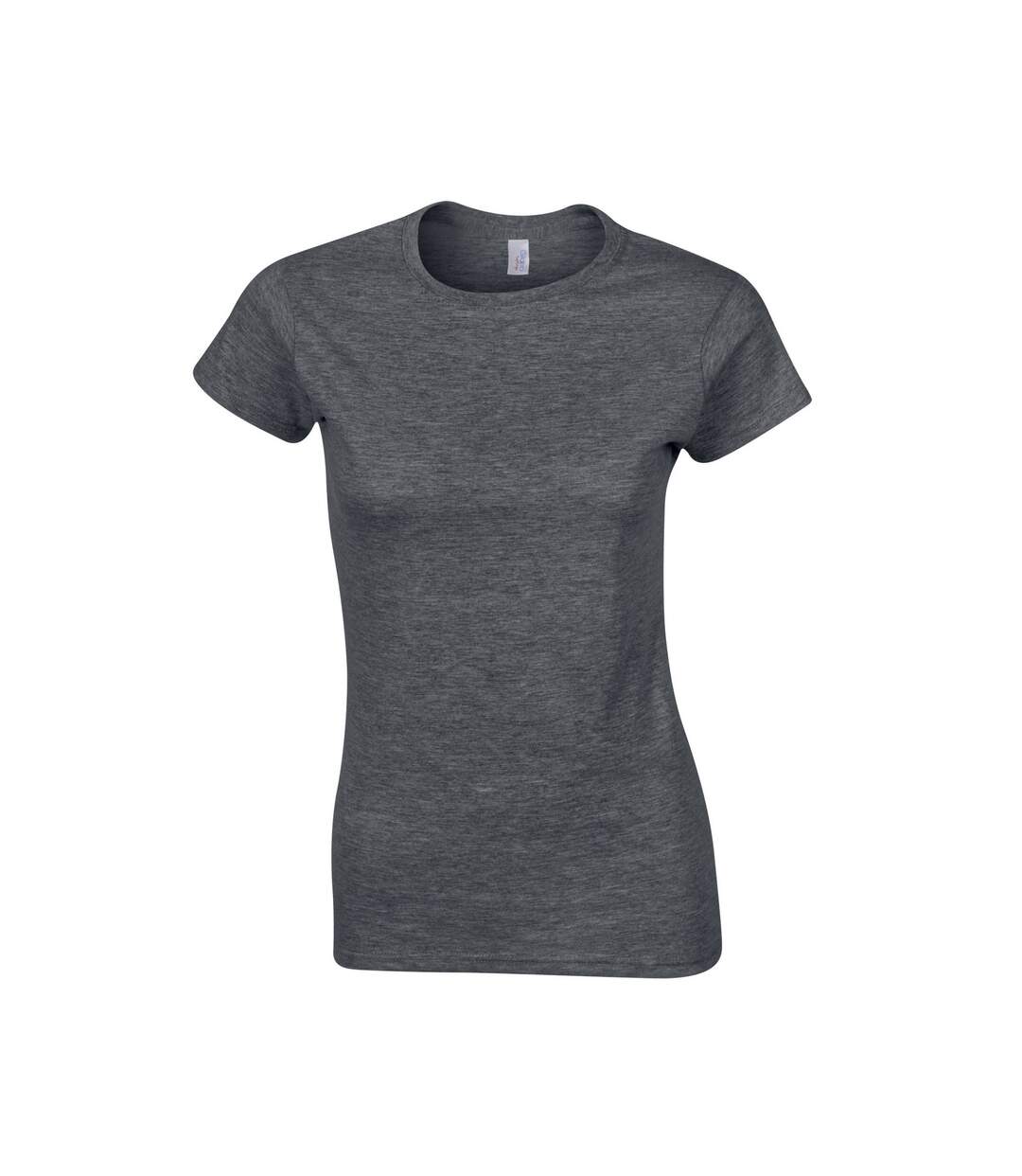 Womens/ladies Softstyle Heather Ringspun Cotton Fitted T-shirt Dark Heather Gildan-1