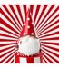 Gnome Père-Noël Pois 41cm Rouge & Blanc-3