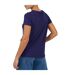 Womens/ladies Plain Lace Up T-shirt Navy Brave Soul-3