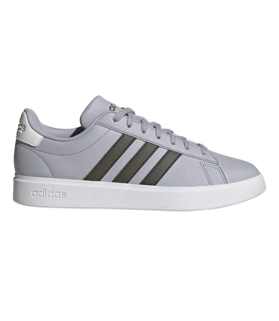 Mens Grand Court 2.0 3 Stripes Trainers Silver Adidas-1