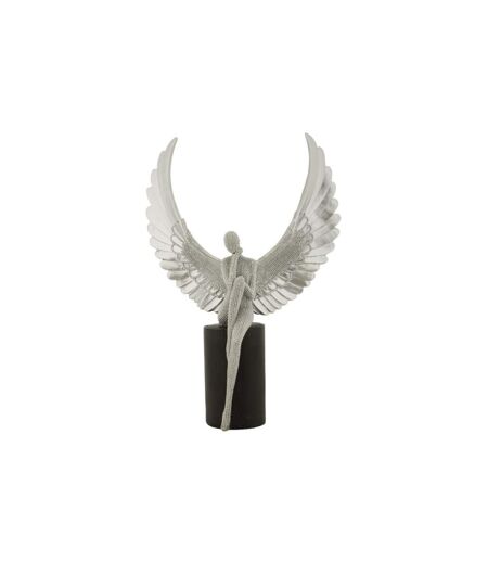 Statuette Déco Ailes Sparky 34cm Argent