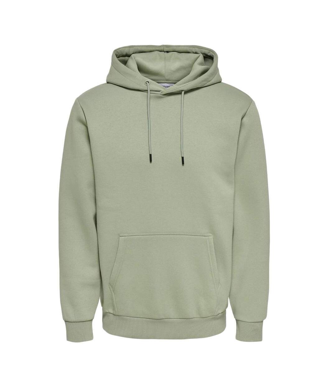 Sweat à capuche vert moyen homme only & sons ceres-2