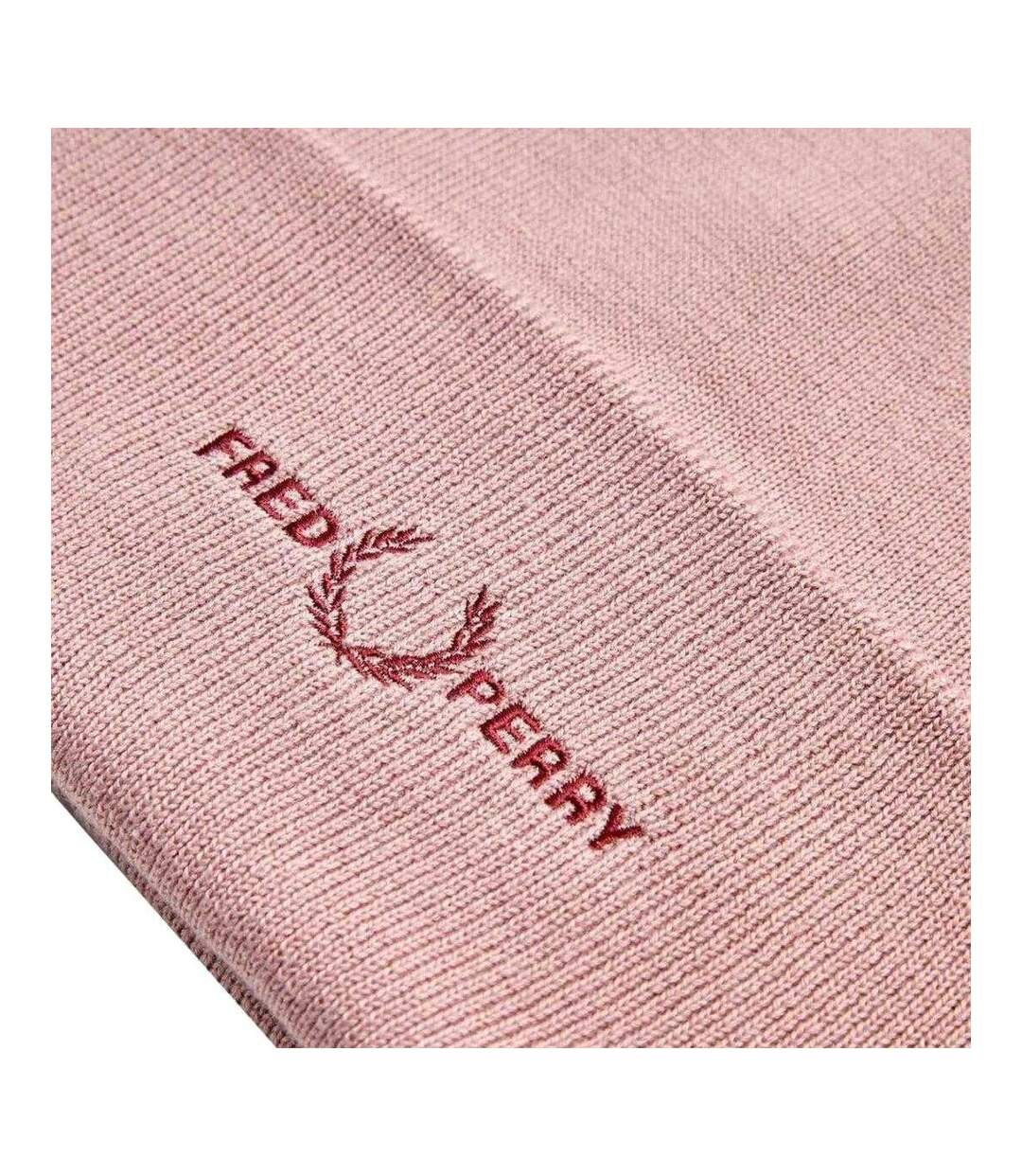 Bonnet Motif/style Logo Brodé Bordeaux Clair Fred Perry-3