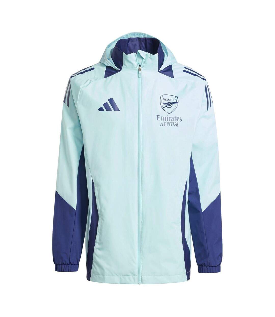 Mens 2024/2025 Arsenal Fc All Weather Jacket Blue Adidas-2