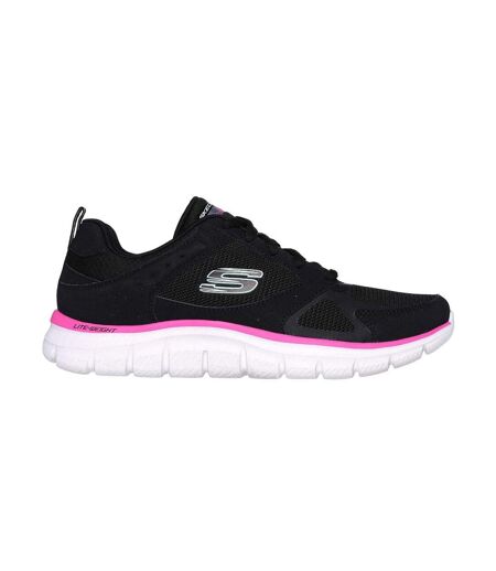 Baskets Track Femme Noir Rose Skechers
