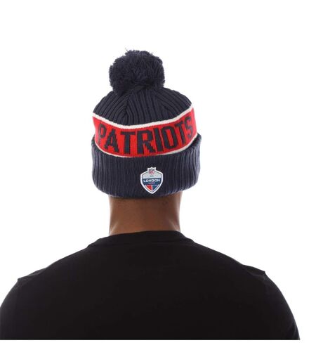 Unisex Adult New England Patriots Pom Pom Beanie Blue New Era