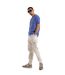 T-shirt Motif/style Coutures Apparentes Merson Homme Bleu Iris Chiné Nicce-1