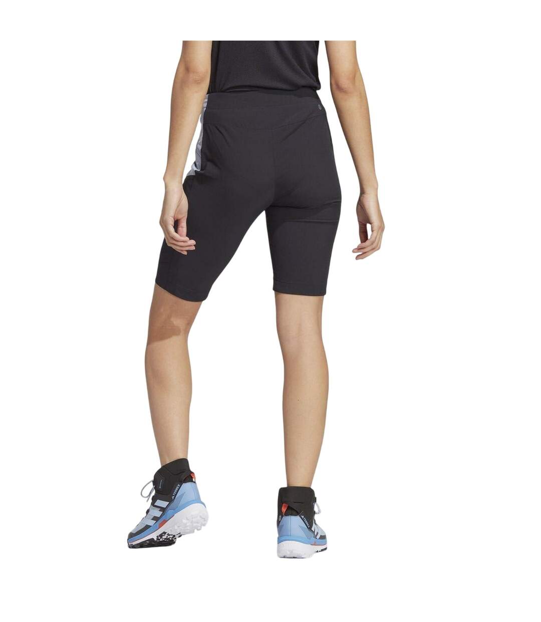 Womens/ladies Xpr Slim Shorts Silver Black Adidas-3