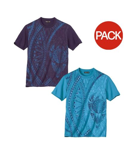 T-shirts homme violet / turquoise vif Atlas For Men