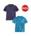 T-shirts homme violet / turquoise vif Atlas For Men-1