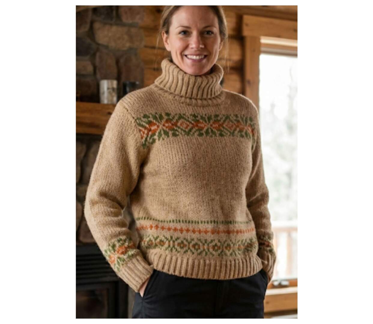 Pull col roulé UF368C-5