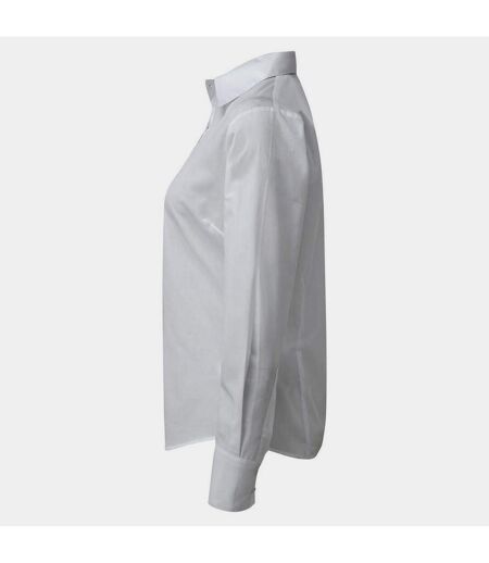 Premier Womens/Ladies Poplin Long-Sleeved Blouse (White) - UTPC6890