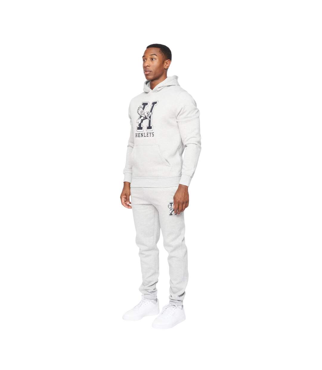 Sweat à capuche belton homme gris chiné Henleys