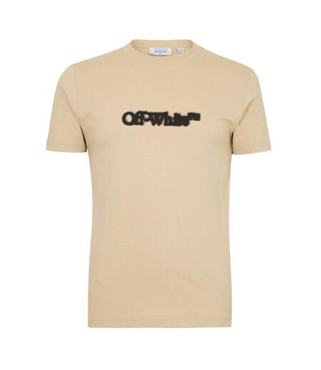 T-shirt Motif/style Logo À La Bombe Homme Marron Noir Off White