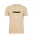 T-shirt Motif/style Logo À La Bombe Homme Marron Noir Off White-1
