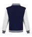 Unisex adult varsity jacket oxford navy/white Awdis-2