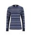 Sweat Lune Femme Bleu Marine Foncé Kari Traa-1