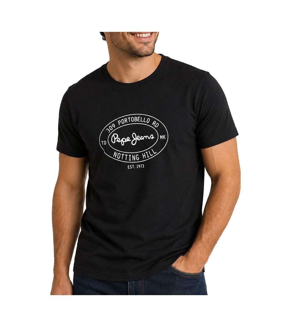 T-Shirt noir homme pepe jeans originals-1