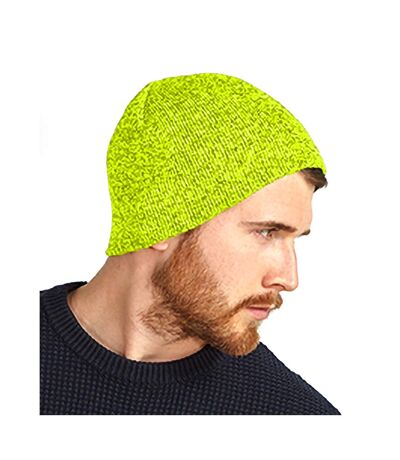 Bonnet Tricoté Uni Jaune Fluo Beechfield
