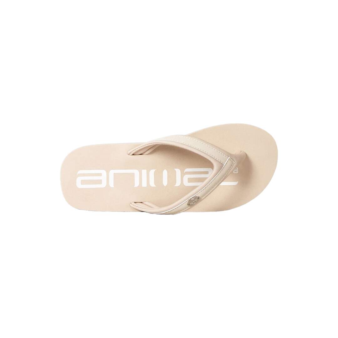 Tongs femme beige / blanc Animal-2