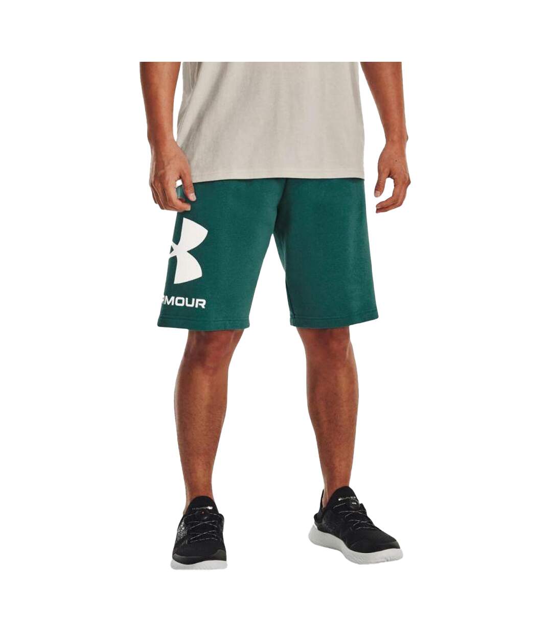 Short Motif/style Gros Logo Rival Homme Vert Under Armour-1