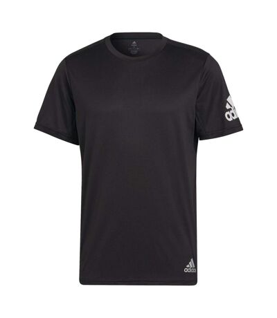 T-shirt run it homme noir Adidas
