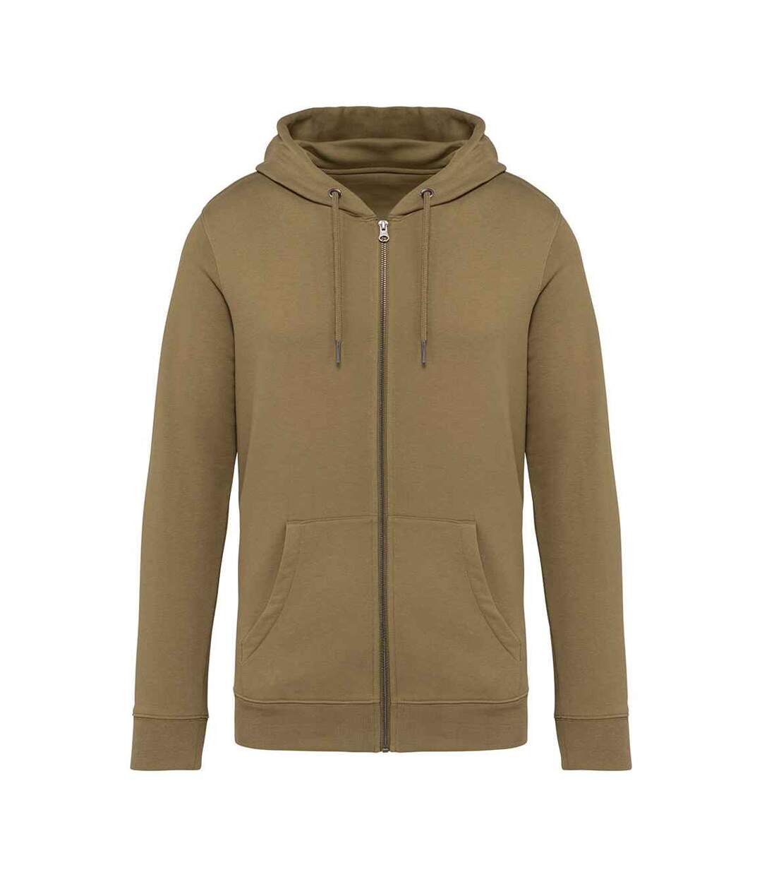 Unisex Adult Full Zip Hoodie Light Olive Green Native Spirit-1