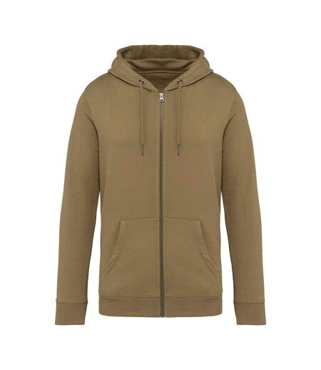 Unisex Adult Full Zip Hoodie Light Olive Green Native Spirit