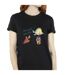 Disney T-shirt boyfriend en coton de The Little Mermaid Club Femme/Ladies (Noir) - UTBI31004-3