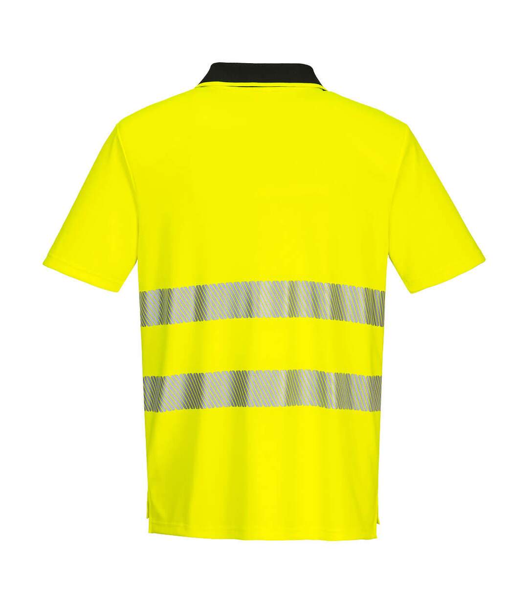 Mens dx4 high-vis polo shirt yellow/black Portwest-2