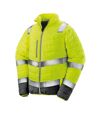 Result Mens Safe-Guard Soft Safety Jacket (Fluorescent Orange/Gray)
