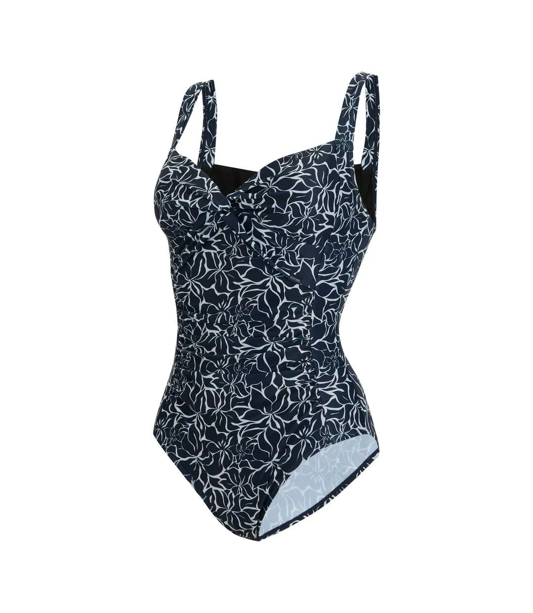 Maillot De Bain 1 Pièce Motif/style Floral Sakari Tummy Control Femme Bleu Marine Regatta-4
