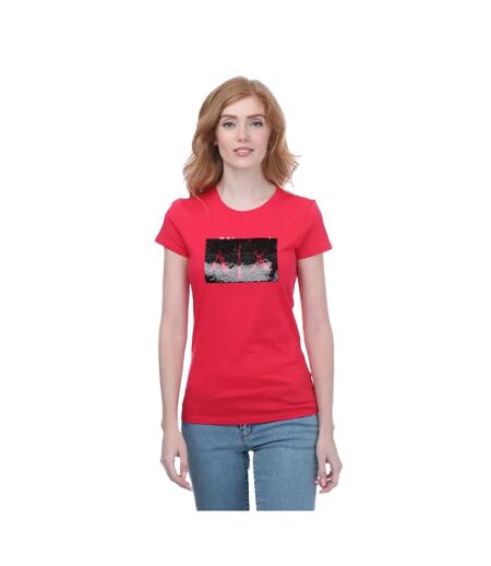 Womens/ladies cotton slim t-shirt red Armani