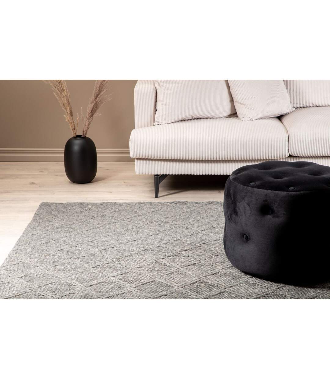 Tapis Déco en Laine Cloudy 200x300cm Gris-3