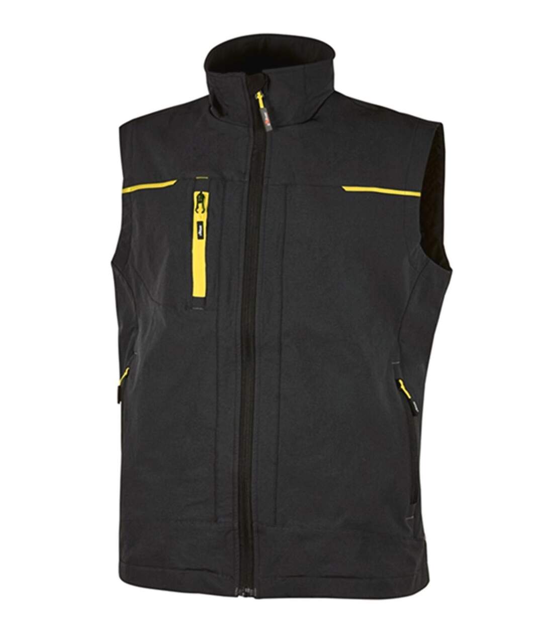 Gilet sans manches - Femme - UPPE181L - noir carbon et jaune-1