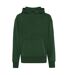 Unisex adult yoho recycled cotton relaxed fit hoodie forest green Iqoniq-1