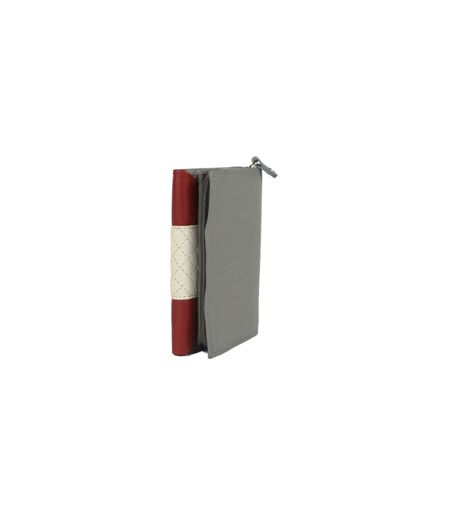 Eastern Counties Leather - Porte-monnaie TIA - Femme (Gris / rouge) (One size) - UTEL349