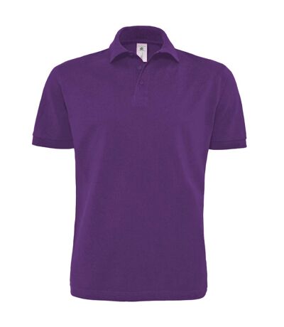 B&C Mens Heavymill Short Sleeve Cotton Polo Shirt (Purple) - UTRW3026