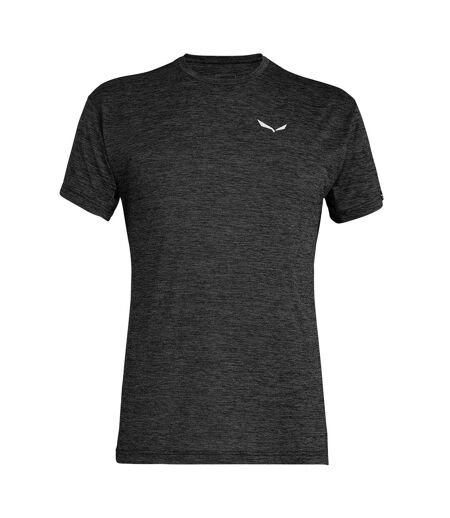 T-shirt Puez Homme Noir Chiné Salewa