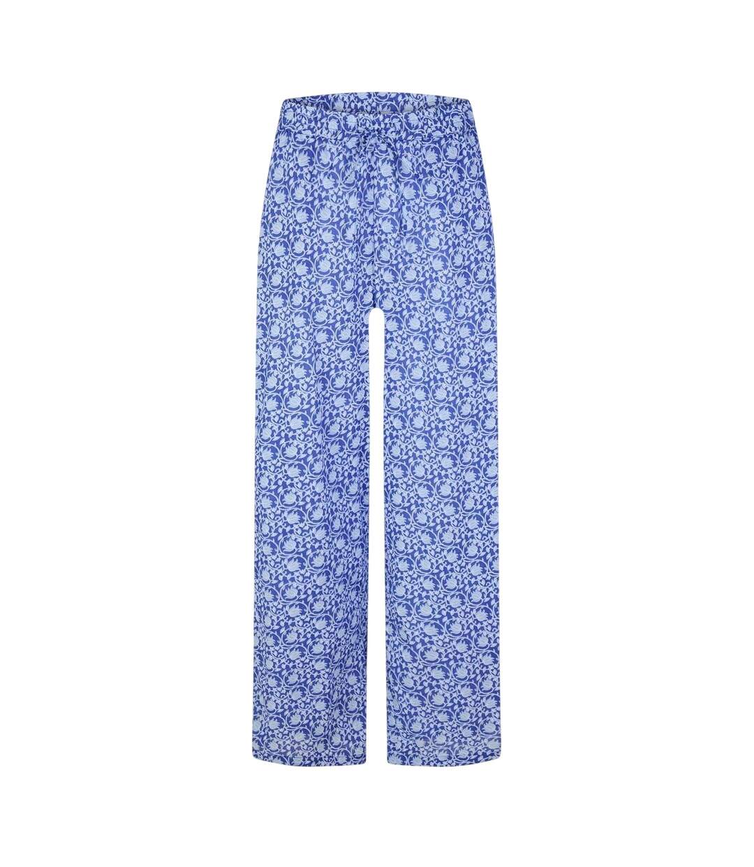 Womens/ladies Lyca Floral Wide Leg Trousers Dresden Blue Vero Moda-2