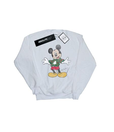 Disney - Sweat MICKEY MOUSE CHRISTMAS JUMPER - Femme (Blanc) - UTBI9100