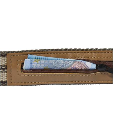 Men's Travel-Secure Money Belt - Beige Brown