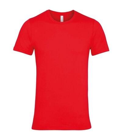 Unisex adult jersey crew neck t-shirt red Bella + Canvas