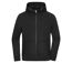Sweat à capuche zippé oversize unisexe - 8043 - noir-1