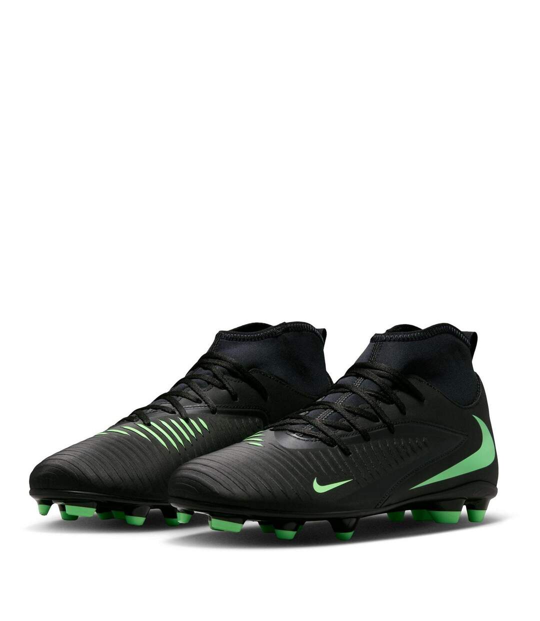 Mens Phantom 6 Firm Ground Football Boots Black Green Nike-4