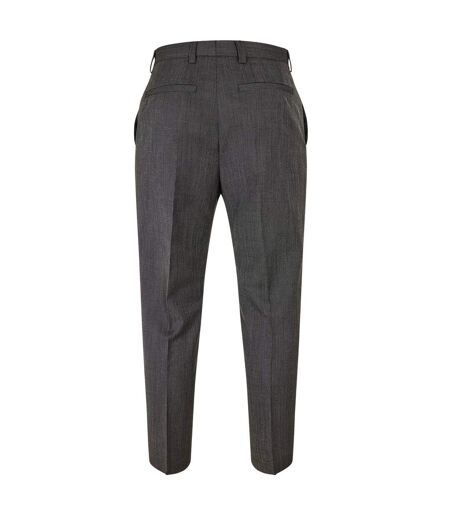 Mens Cotton Straight Leg Trousers Grey Hugo